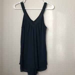 Flowing Navy Tank Top